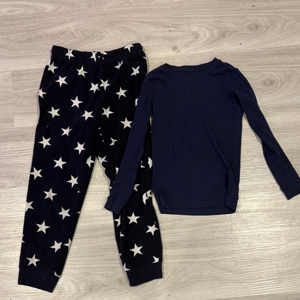Primary Navy Star Kids Pajama Set